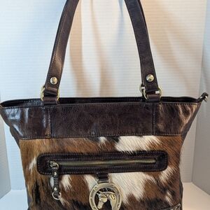 Patricia Nash Cavallino Windermere Leather/Cowhide Tote